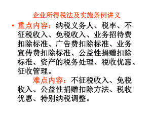 企业所得税法及实施条例讲义课件.ppt