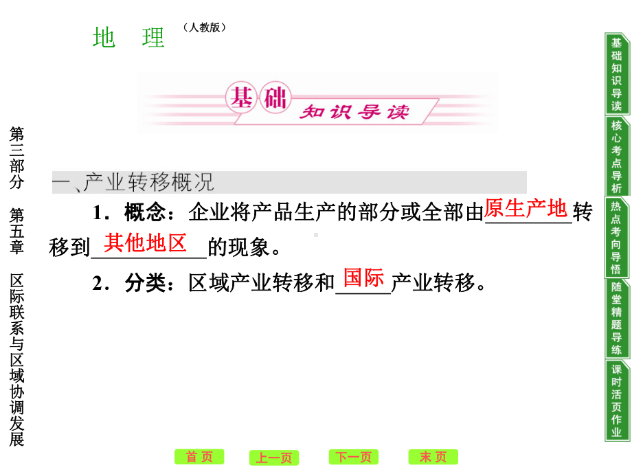 高考地理一轮复习课本整合(课件+练习)必修三产业转移人教课标版.ppt_第3页