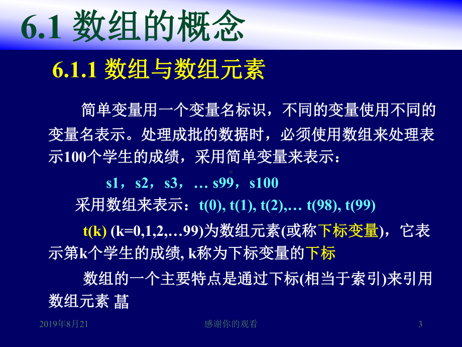 利用数组可以有效地存储和处理成批数据本章主要内容数组课件.ppt_第3页