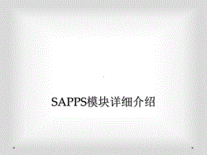 SAPPS模块详细介绍课件.ppt