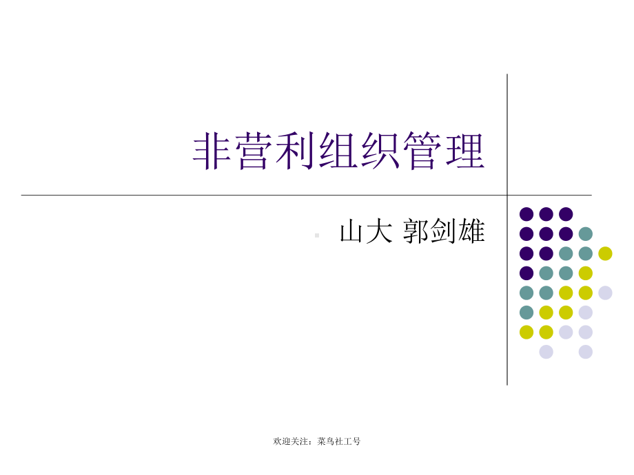 《非营利组织管理》课件.ppt_第1页