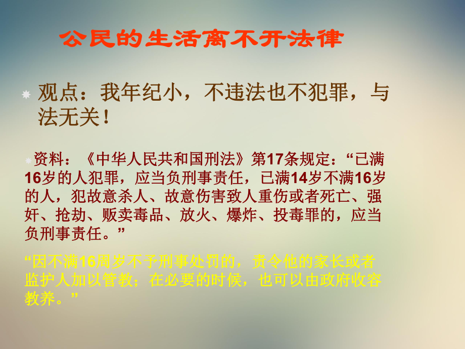 公民的生活离不开法律课件.ppt_第2页