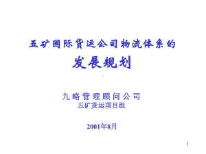 五矿国际货运公司物流管理发展规划课件.ppt