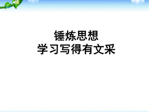 锤炼思想学习写得有文采课件讲义.ppt