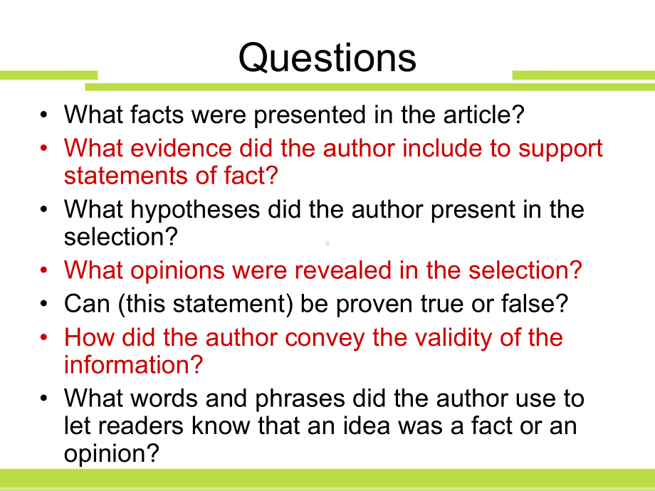 阅读技巧distinguishingfactfromopinion汇编课件.ppt_第2页