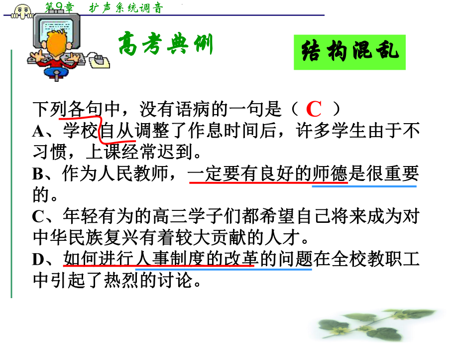 高考语文复习：语病辨析与修改之结构混乱课件.ppt_第2页