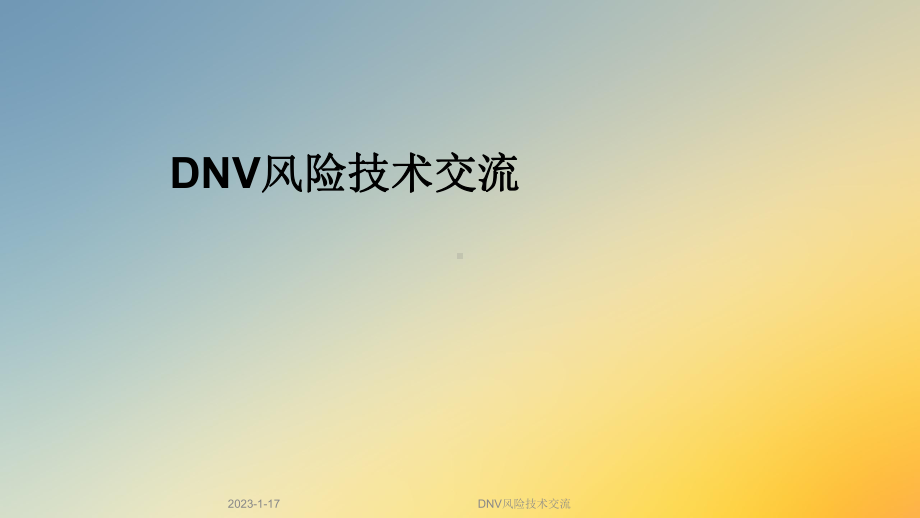 DNV风险技术交流课件.ppt_第1页