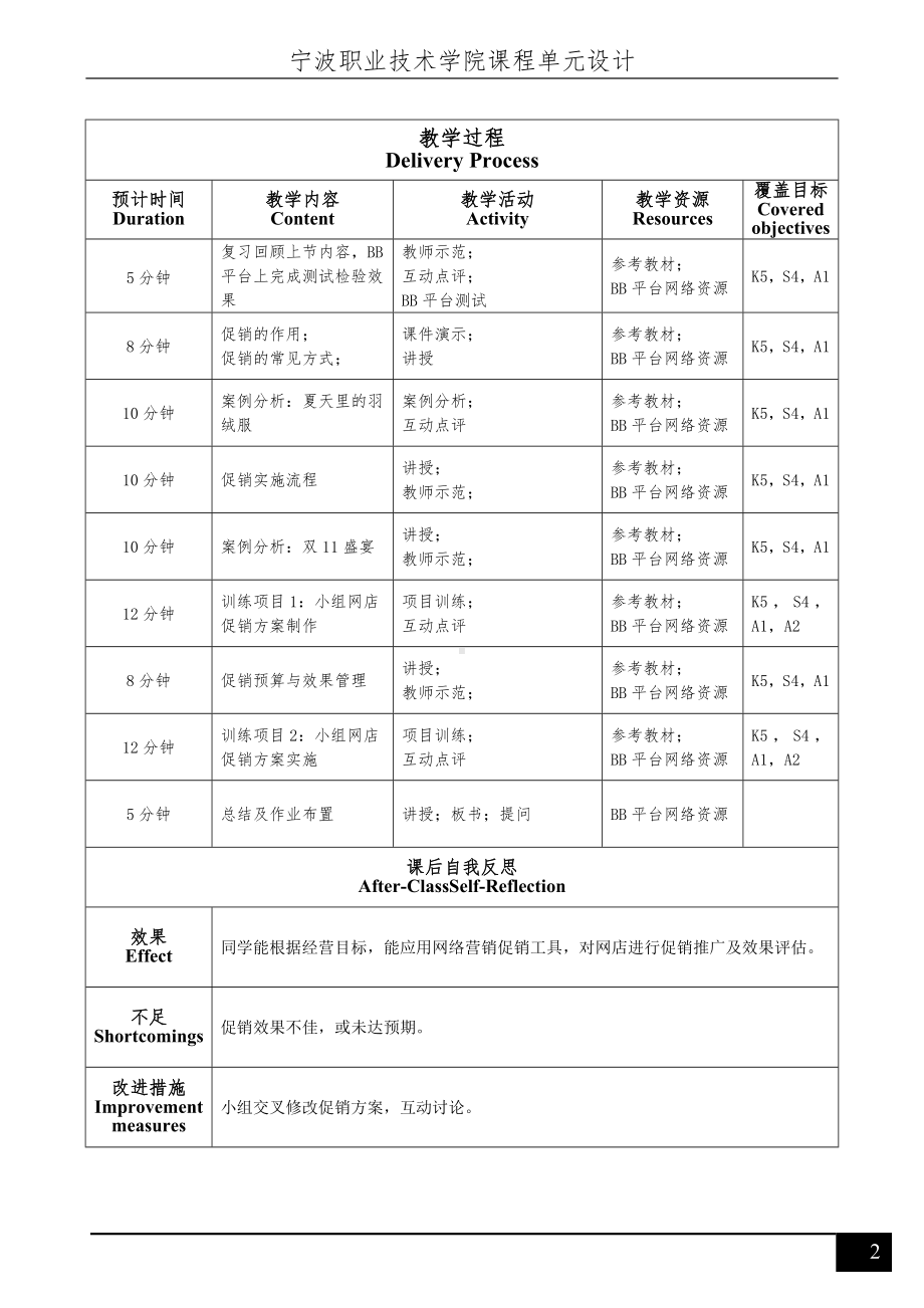 《网络营销》单元设计(R2)08（商品促销）.doc_第2页