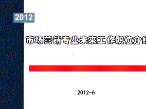 市场营销专业未来工作职位介绍课件.ppt