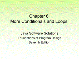 [计算机软件及应用]JAVA程序设计教程第七版第6章课件.ppt