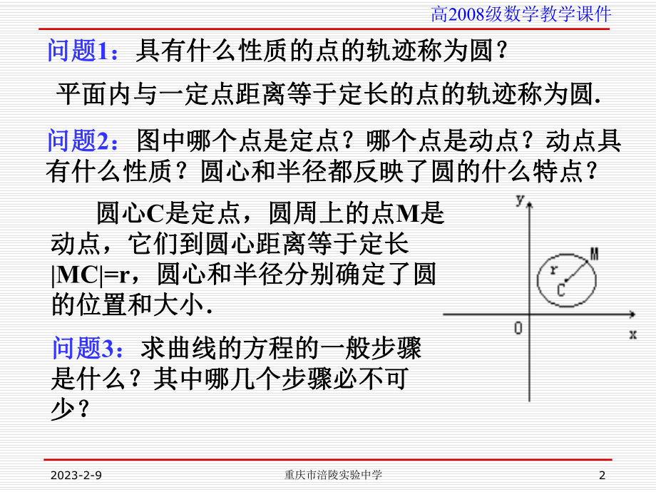 高二数学课件：圆的方程.ppt_第2页