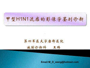 甲型H1N1流感的影像学鉴别诊断课件.ppt