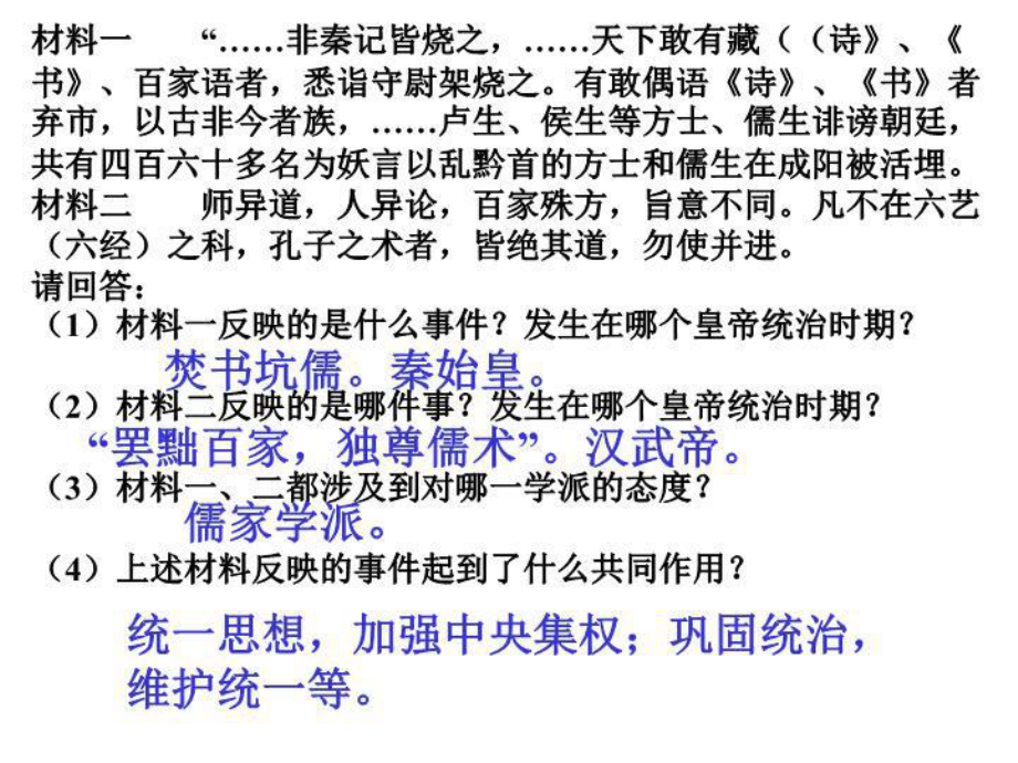 最新七年级历史上册第四单元复习练习课件[人教课标].ppt_第3页