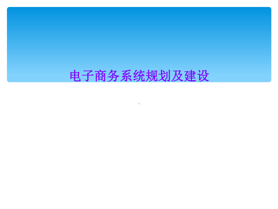 电子商务系统规划及建设课件.ppt_第1页