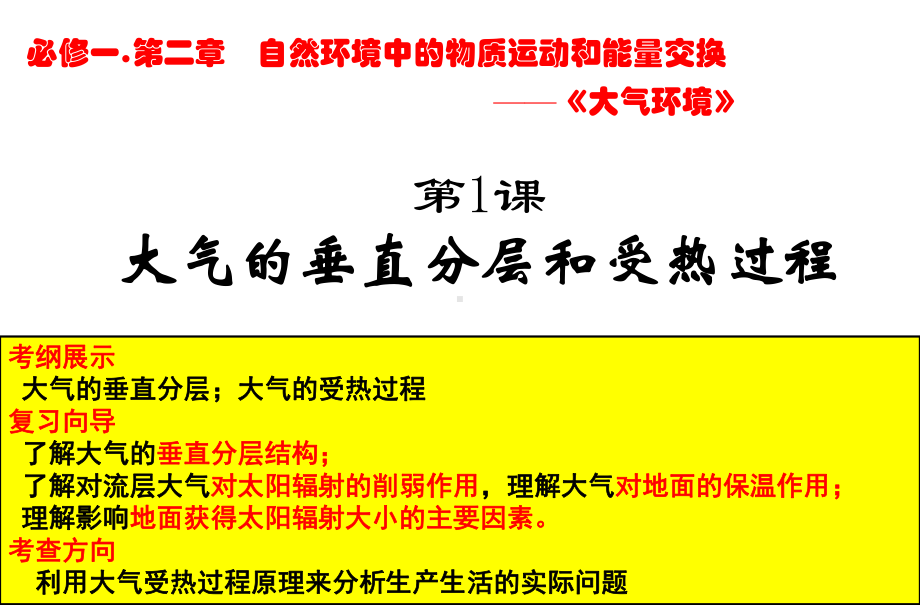 大气垂直分层和大气受热过程课件.ppt_第1页