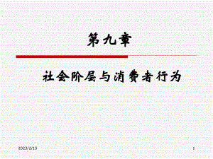 消费者行为学09-社会阶层与消费者行为课件.ppt