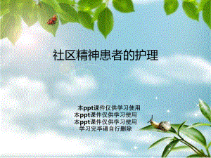 社区精神患者的护理课件.ppt