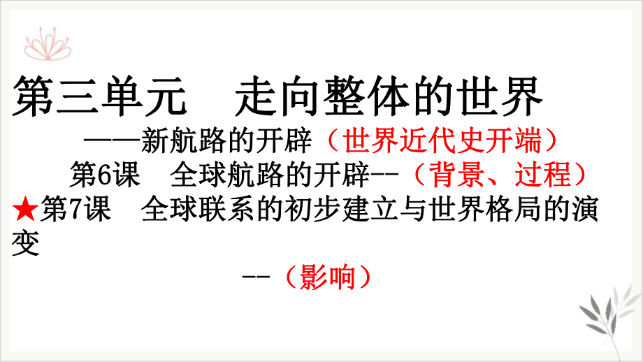 最新《全球联系的初步建立与世界格局的演变》高中历史优质课件统编1.pptx_第3页