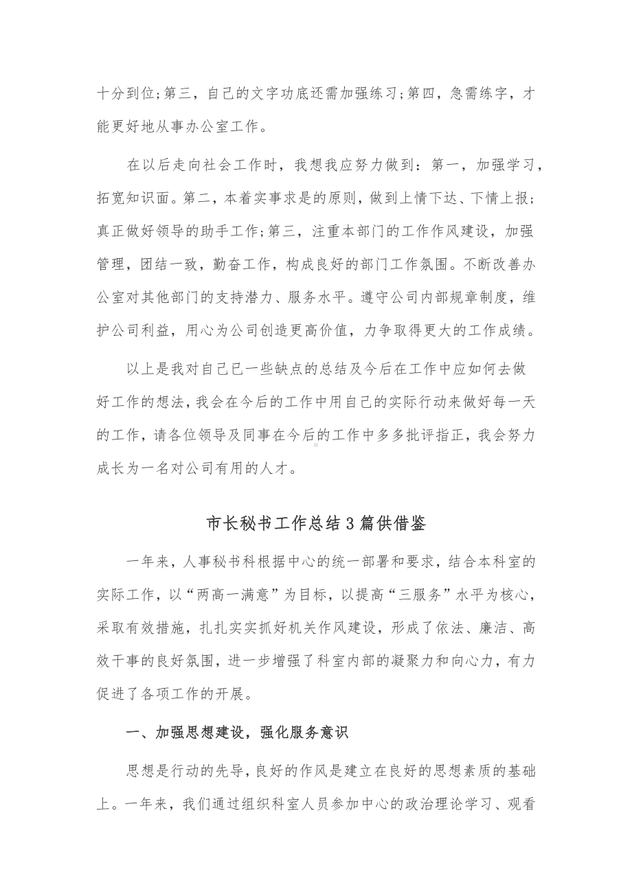 市长秘书工作总结3篇供借鉴.docx_第3页