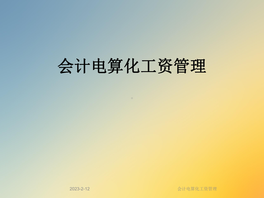 会计电算化工资管理课件.ppt_第1页