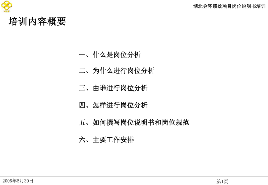 湖北金环绩效管理项目岗位说明书编制的培训课件.ppt_第2页