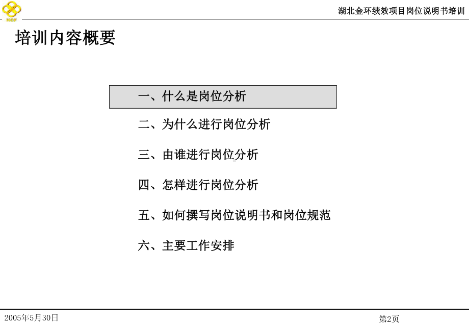 湖北金环绩效管理项目岗位说明书编制的培训课件.ppt_第3页