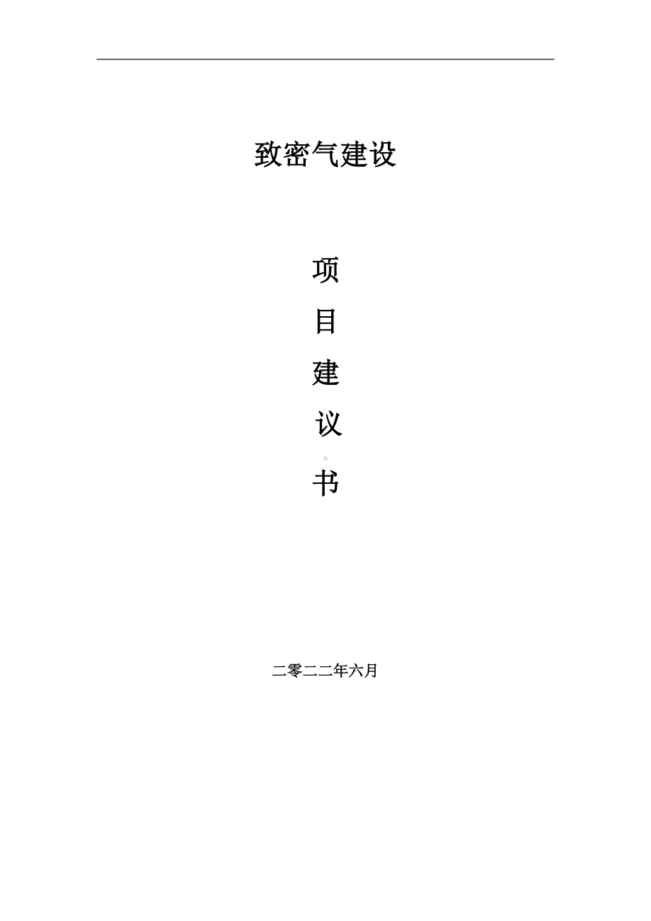 致密气项目建议书（写作模板）.doc_第1页