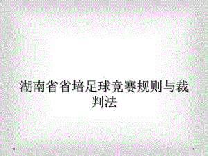 湖南省省培足球竞赛规则与裁判法课件.ppt