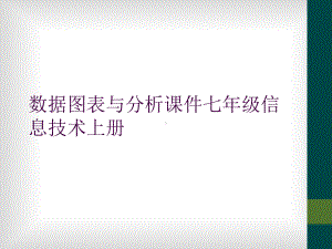 数据图表与分析课件七年级信息技术上册.ppt