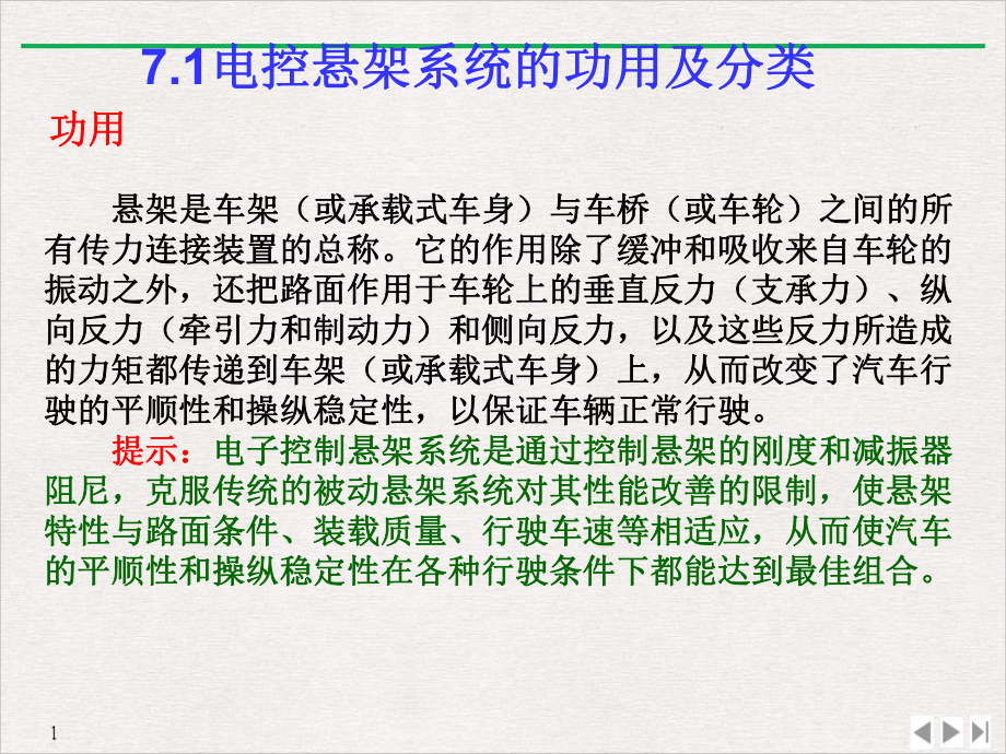 电子控制悬架系统汽车电子控制技术教学课件.pptx_第1页