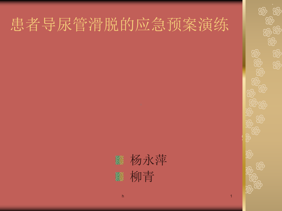 导尿管滑脱应急预案课件.ppt_第1页