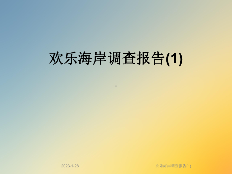 欢乐海岸调查报告课件1.ppt_第1页