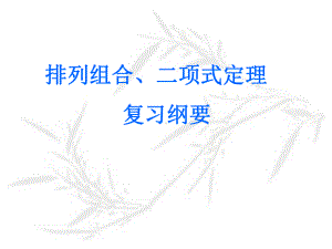 排列组合、二项式定理复习课件.ppt