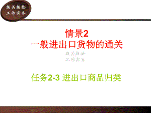 任务2-3：进出口商品归类课件.ppt