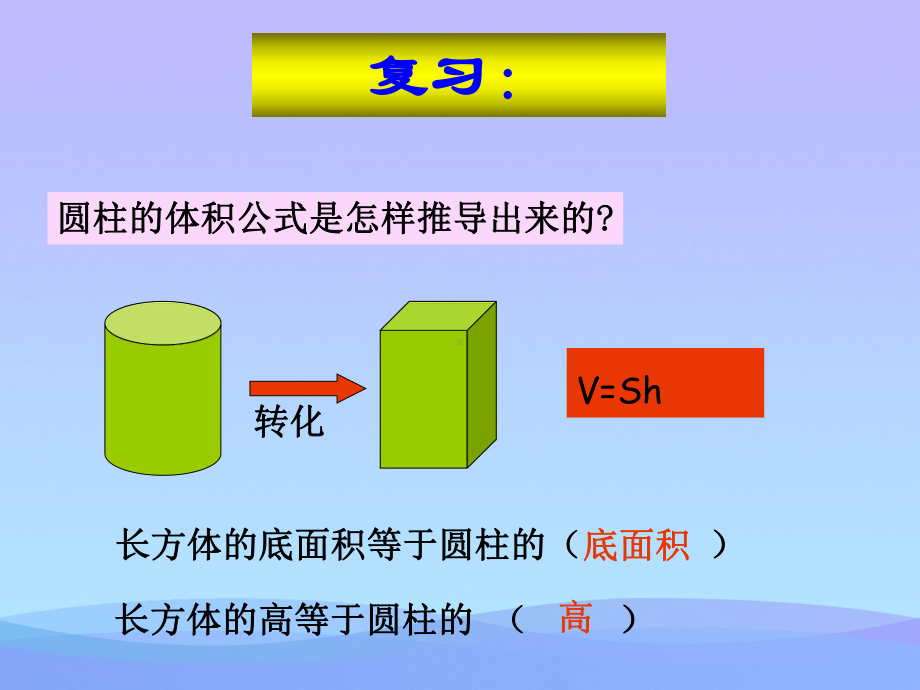 圆柱的体积练习课优秀课件.ppt_第2页