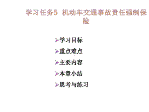 学习任务5汽车交通事故责任强制保险方案.ppt