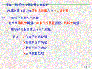 测量系统方案设计通风空调系统风量及热释放速率课件.pptx