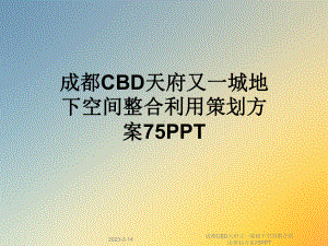 成都CBD天府又一城地下空间整合利用策划方案75课件.ppt