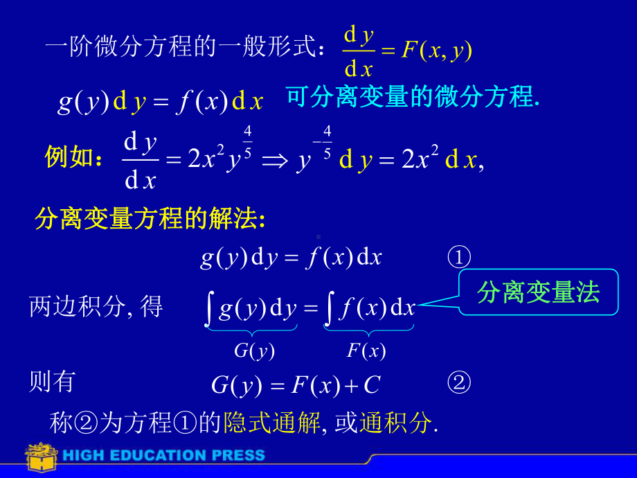 高数课件第七章微分方程第二节可分离变量微分方程.ppt_第3页