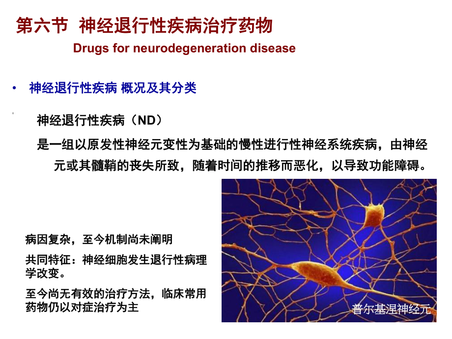 第六节神经退行性疾病治疗药物课件.ppt_第1页