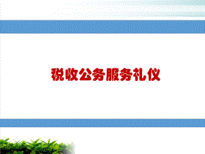 税收公务服务礼仪培训教材模版课件.ppt