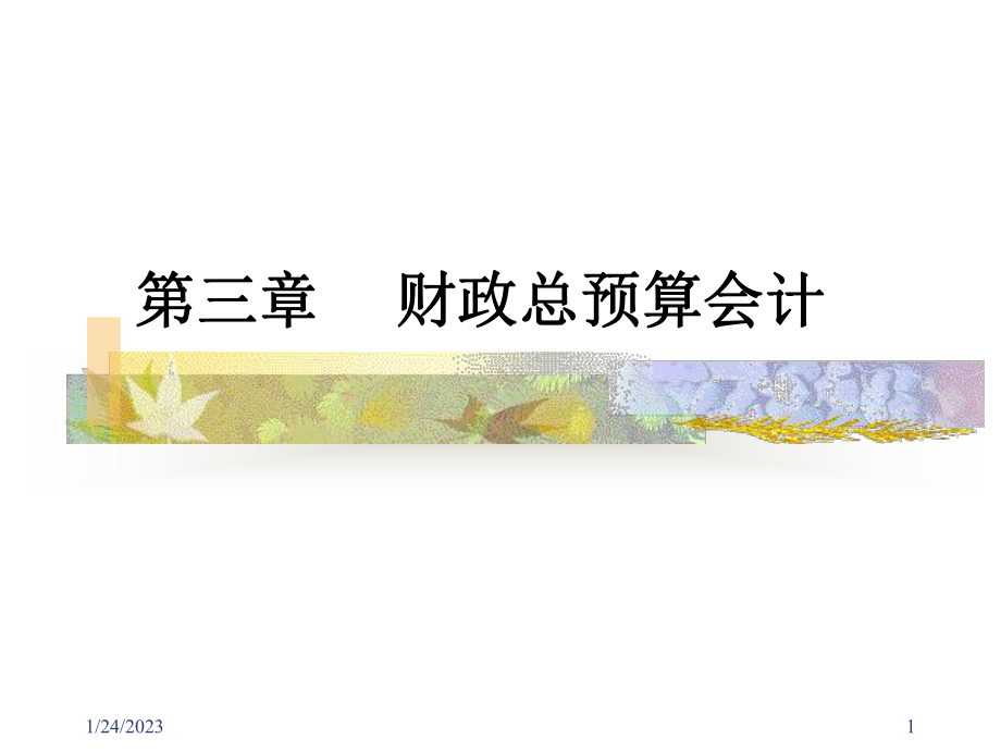 财政总预算会计(第一节概述第二节资产)课件.pptx_第1页