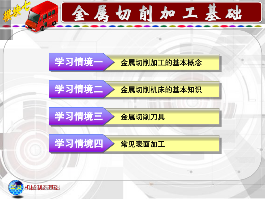 金属切削加工基础《机械制造基础》教学课件.ppt_第1页