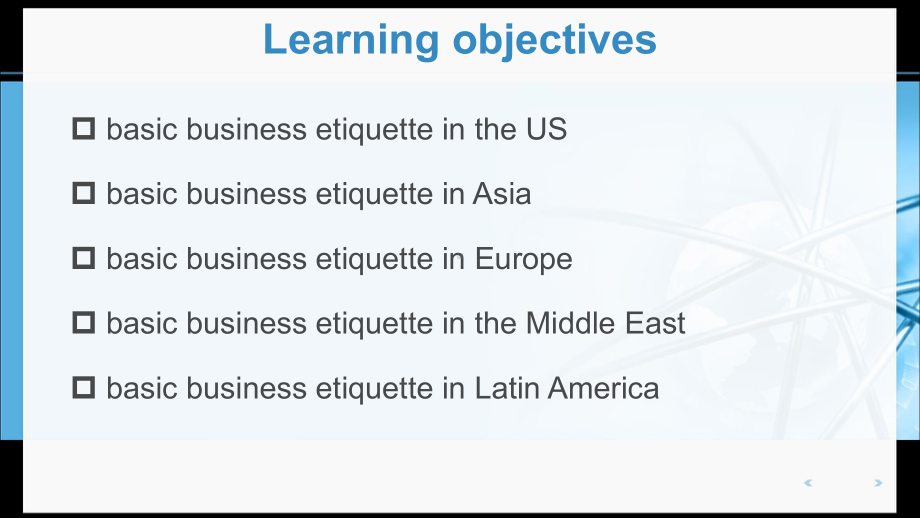 国际商务礼仪(英文版)(第二版)Chapter-12-An-Overview-of-International-Business-Etiquette-in-Differ课件.ppt_第2页