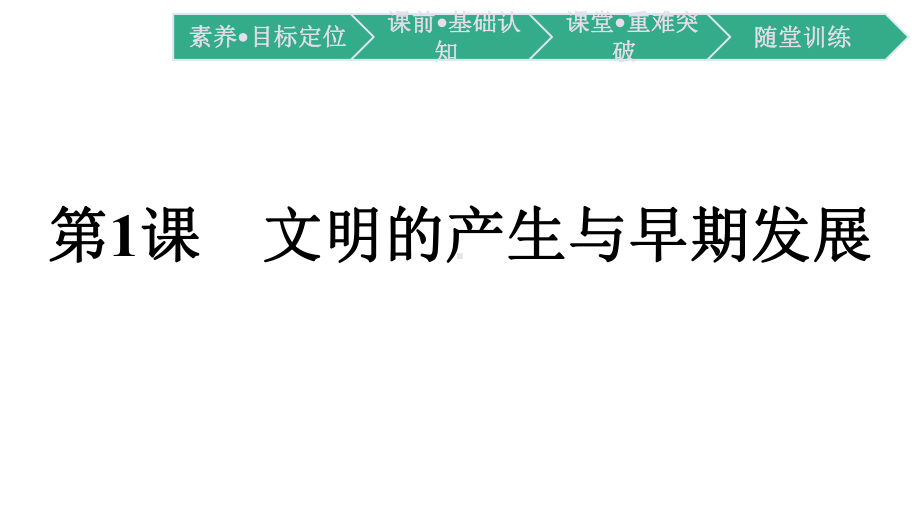 高中历史人教统编版必修中外历史纲要下文明的产生与早期发展课课件.pptx_第1页