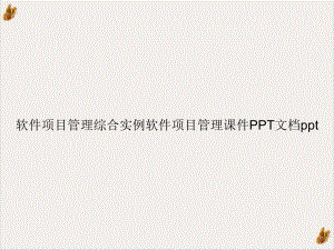 软件项目管理综合实例软件项目管理课件.ppt