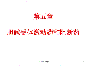 胆碱能系统激动药和阻断药课件.ppt