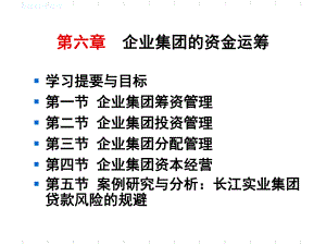 第六章企业集团的资金运筹1课件.ppt