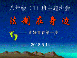 xxx中学2022秋八年级上学期《法制在身边-走好青春第一步》主题班会 (共20张PPT)ppt课件.ppt