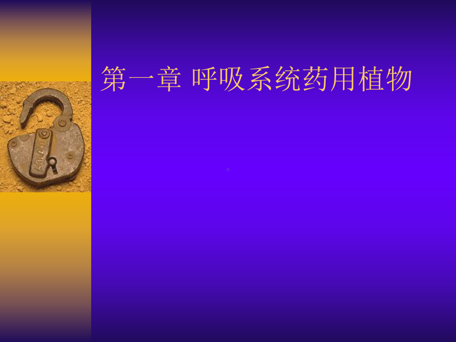 第一章-呼吸系统药用植物课件.ppt_第1页